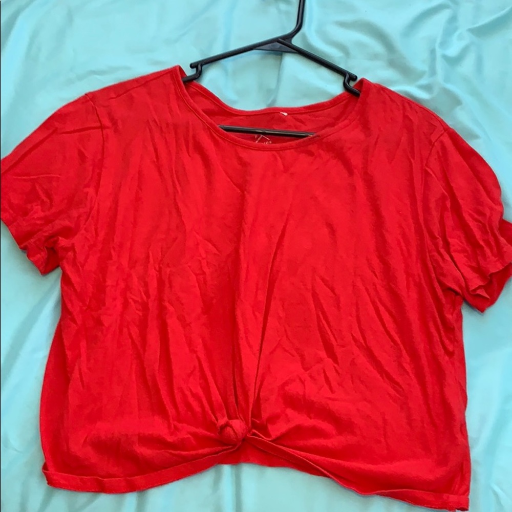 red crop top